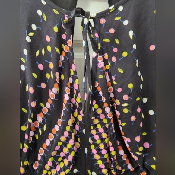 ! NWOT Free PPL Coryn Black Long Sleeve Tie Neck Open Back Mini Dress Size 2 ! - Picture 9 of 10